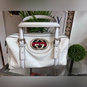 Gucci
Gucci White Dialux 'Britt' Small Boston Bag